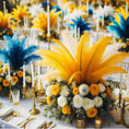 Load image into Gallery viewer, Complete Feather Centerpiece With 16" Vase (Yellow) - www.BuyOstrichFeathers.com