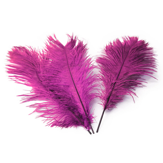Ostrich Feather Tail Plumes 9-12" (Rose Pink) - www.BuyOstrichFeathers.com