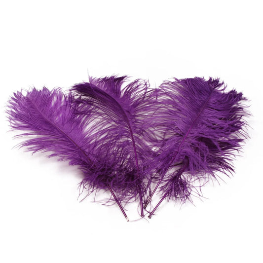Ostrich Feather Tail Plumes 9-12" (Plum) - www.BuyOstrichFeathers.com