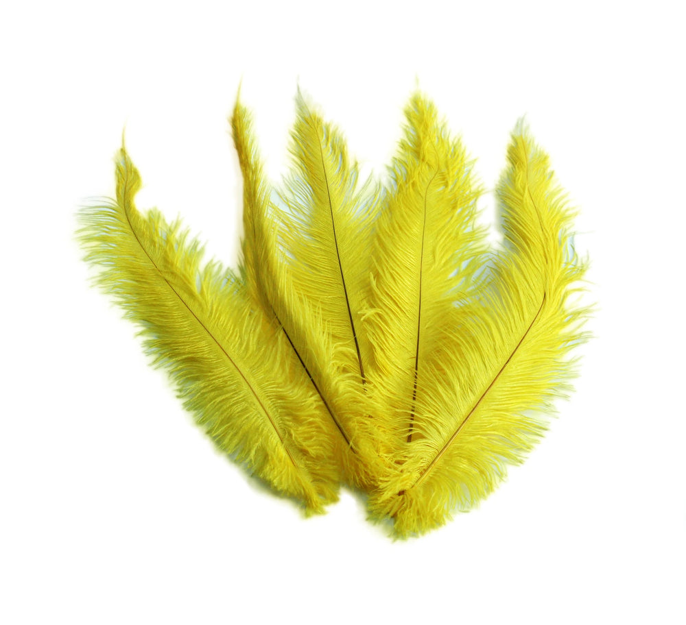 Ostrich Feather Spad Plumes 12-15" (Yellow) - Buy Ostrich Feathers