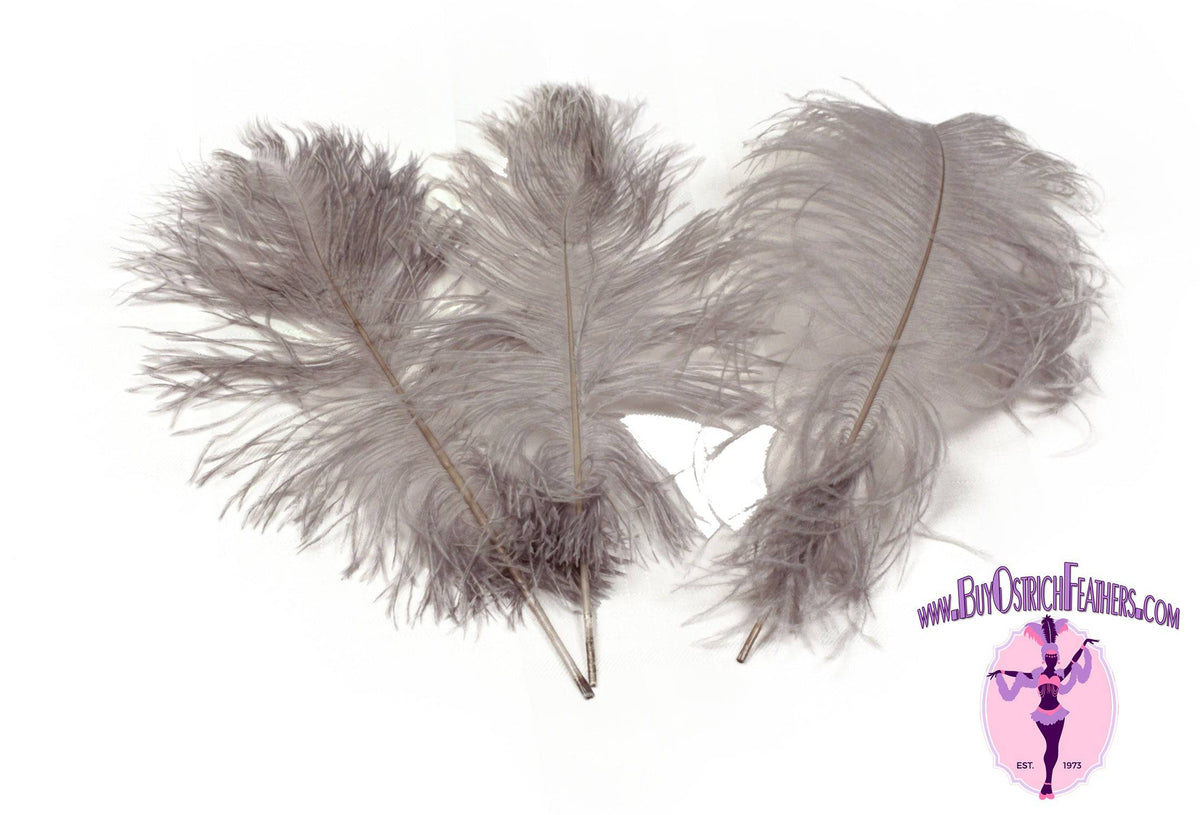 Grey Ostrich Feather Decor Feathers for Crafts Gray Vase