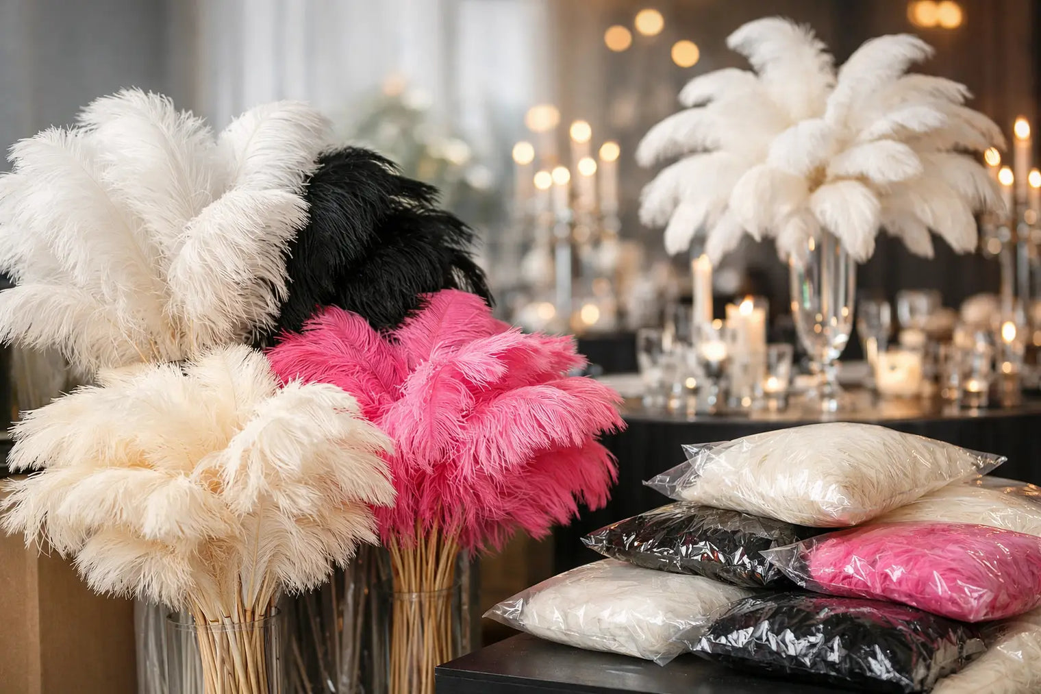 Bulk Ostrich Feathers for Events That Pop