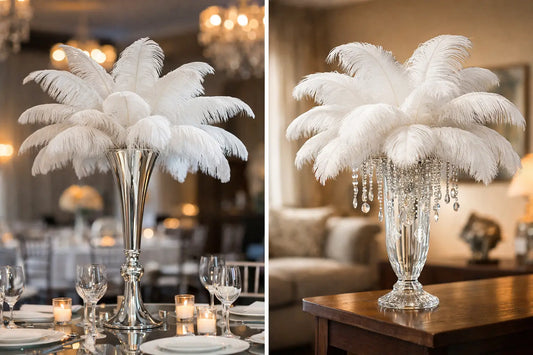Renting vs Buying Feather Centerpieces