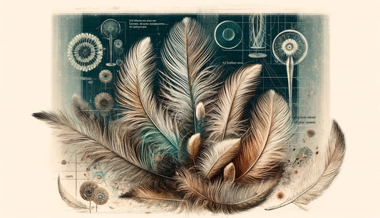 Ostrich feathers' structure diagram