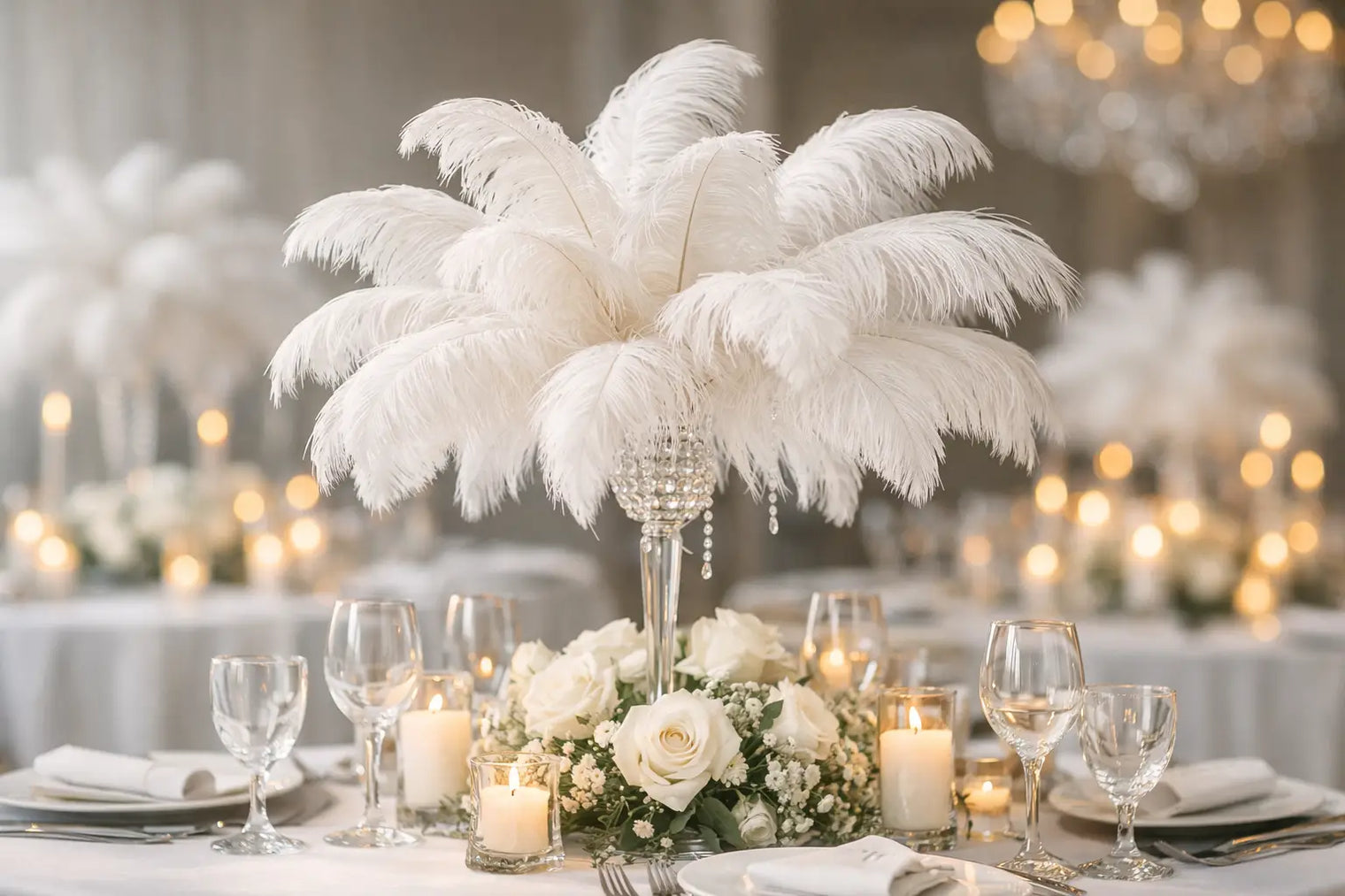 Wedding Feathers That Make Tables Pop