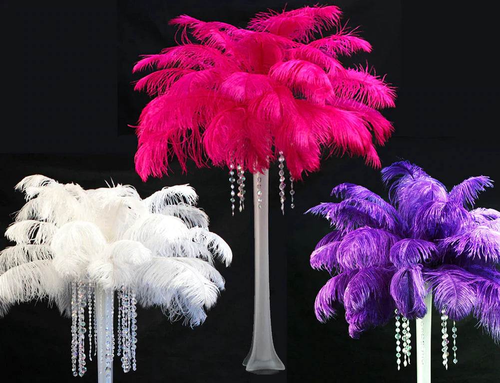 Ostrich Feather Centerpieces