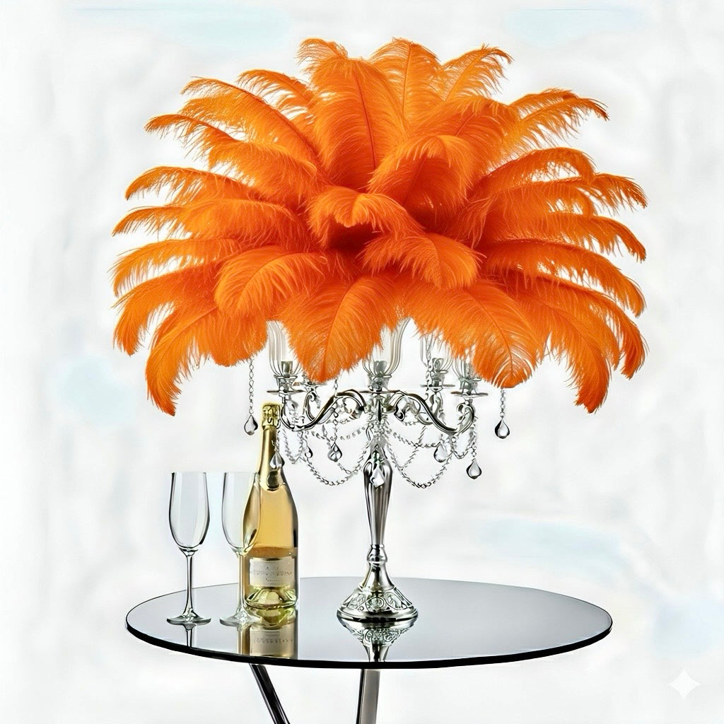 Ostrich Flexible Feathers 13-16" (Orange)