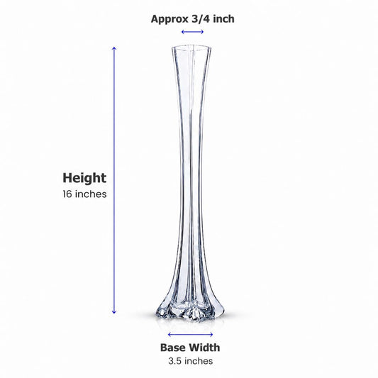 Eiffel Tower Vase, Pack of 6  (16" Vases) - www.BuyOstrichFeathers.com