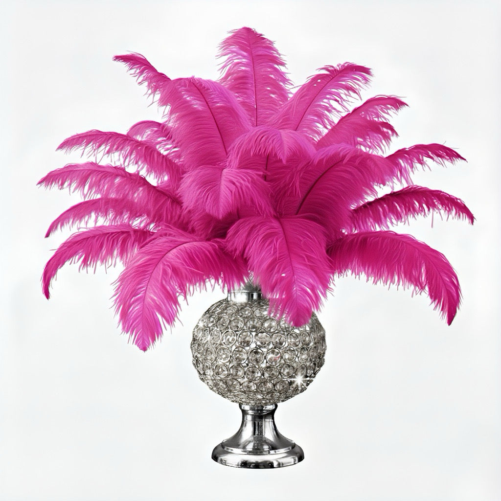Ostrich Flexible Feathers 11-14" (Fuchsia)