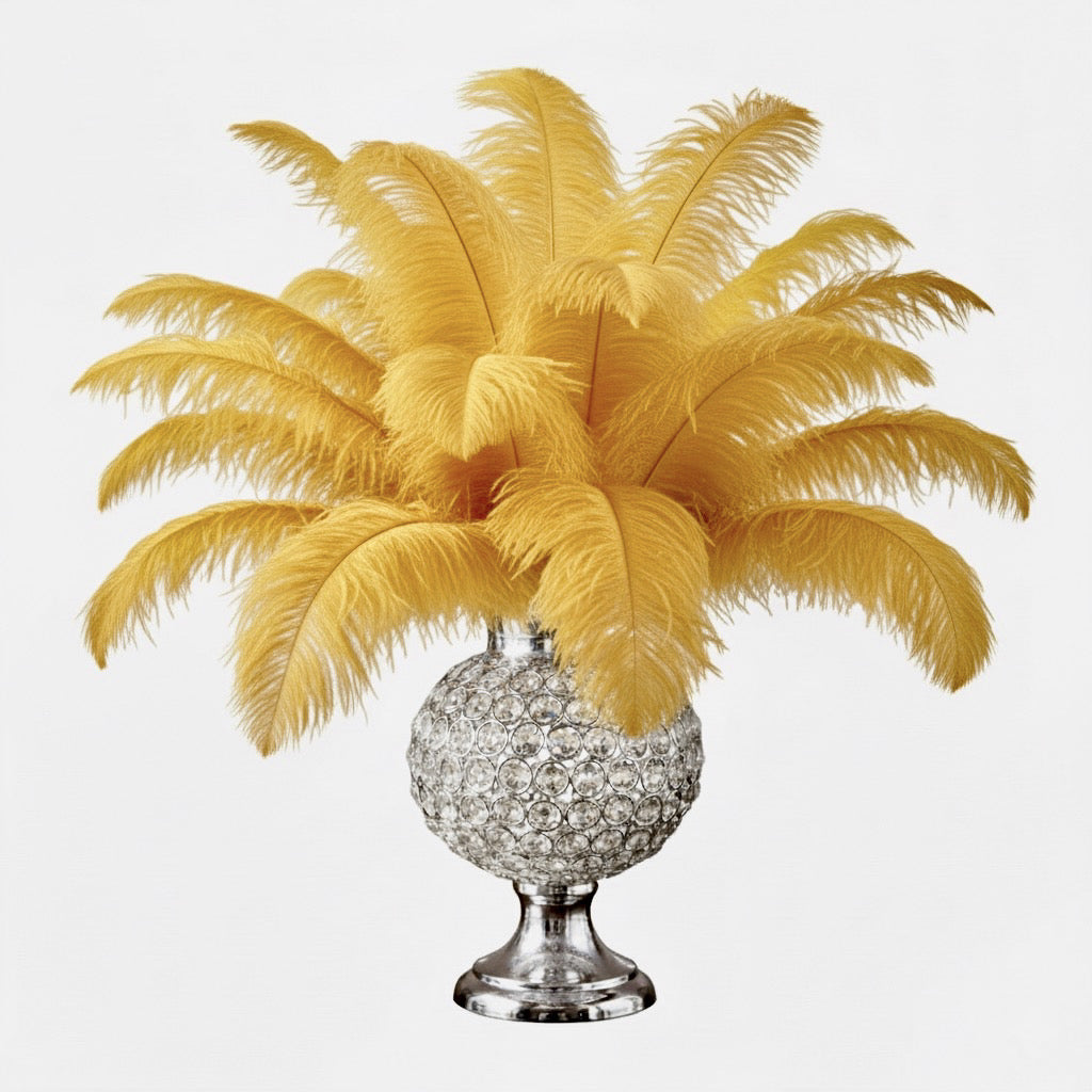 Ostrich Flexible Feathers 11-14" (Gold)