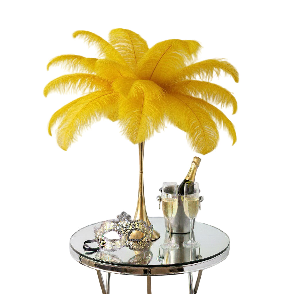 Ostrich Feather Spad Plumes 13-16" (Golden Yellow)