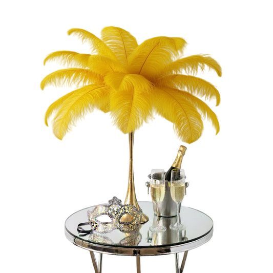 Ostrich Feather Spad Plumes 13-16" (Golden Yellow)