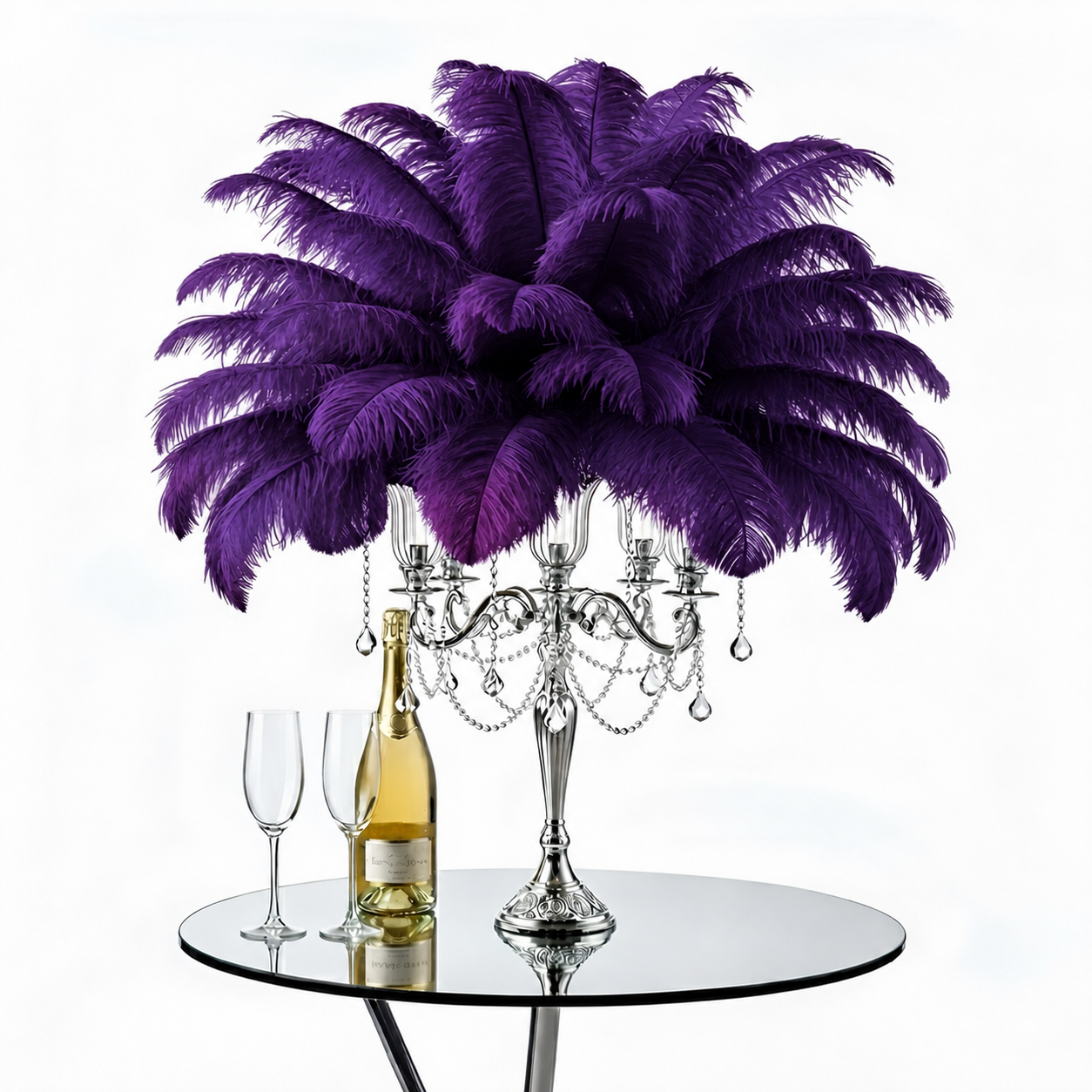 Ostrich Centerpiece Feathers 15-18" (Plum) - www.BuyOstrichFeathers.com