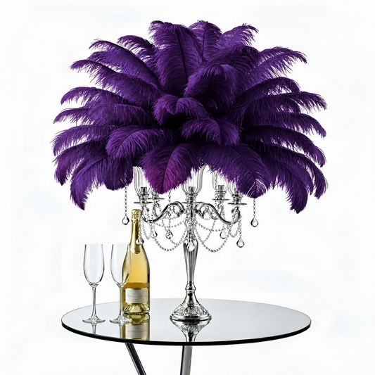 Ostrich Centerpiece Feathers 15-18" (Plum) - www.BuyOstrichFeathers.com