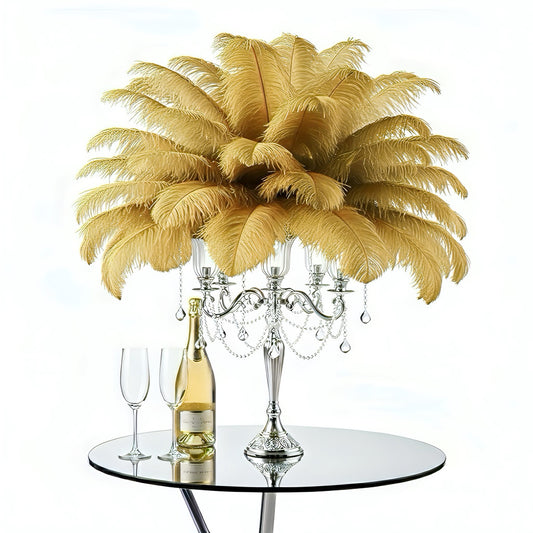 Ostrich Flexible Feathers 13-16" (Gold)