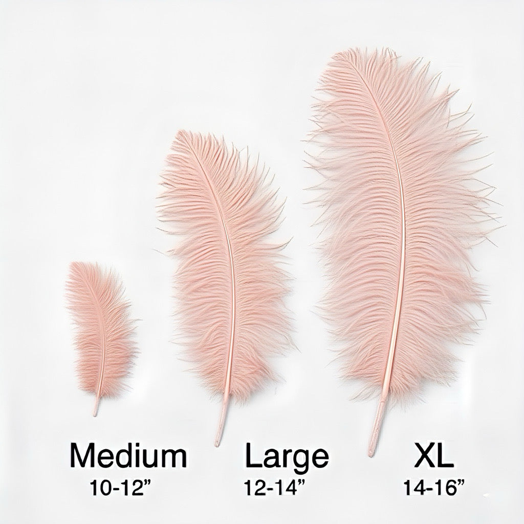 Ostrich Flexible Feathers 11-14" (Baby Pink)