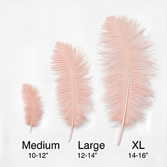 Ostrich Flexible Feathers 11-14" (Baby Pink)