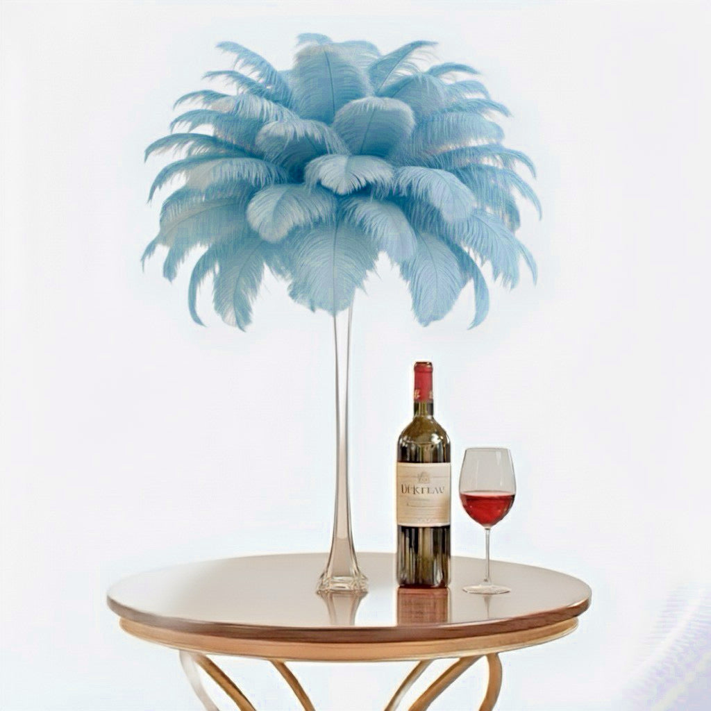 Ostrich Feather Tail Plumes 11-14" (Baby Blue) - www.BuyOstrichFeathers.com