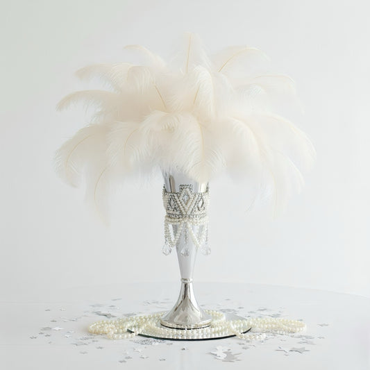 Ostrich Flexible Feathers 9-12" (White) - www.BuyOstrichFeathers.com