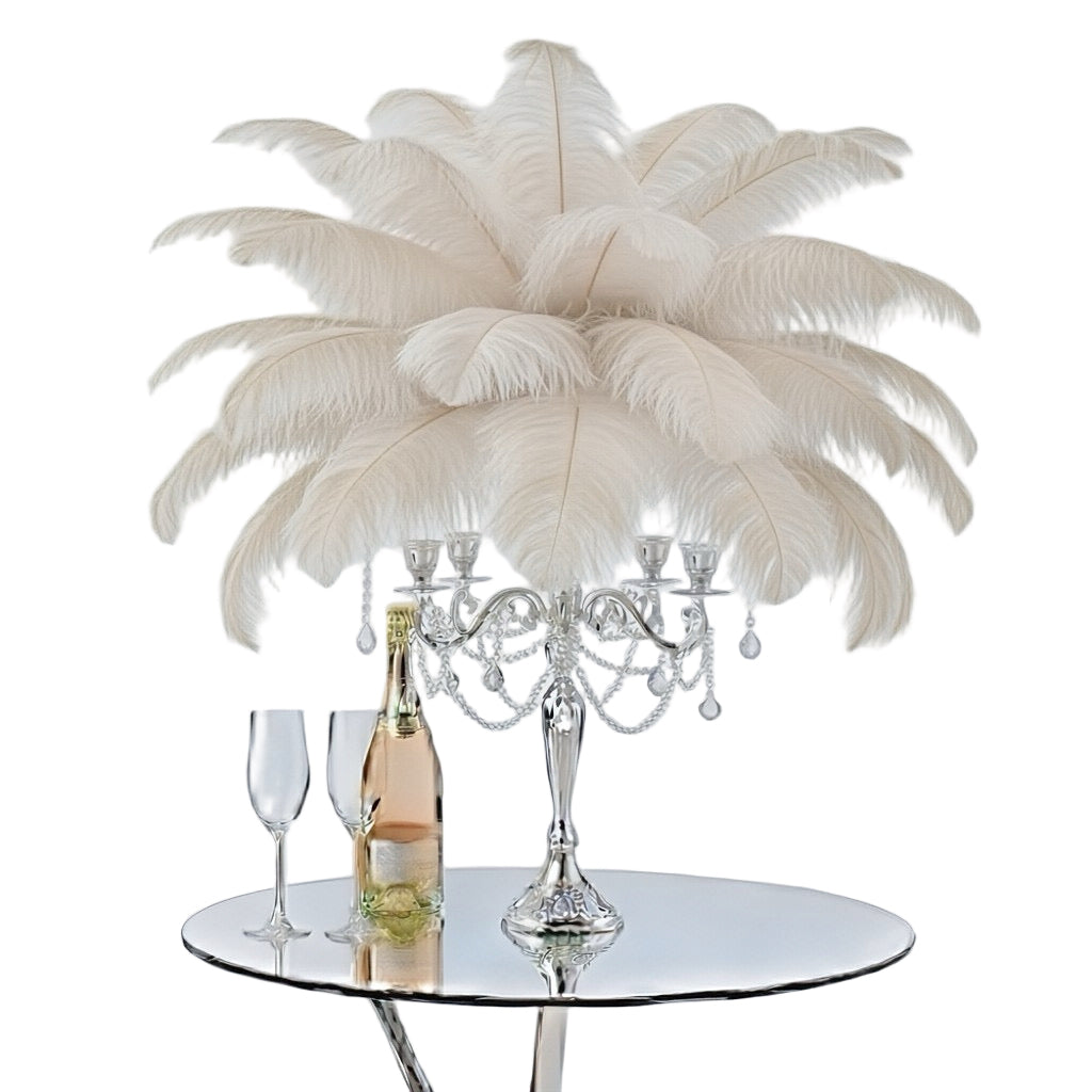 Ostrich Feather Tail Plumes 15-18" (White)
