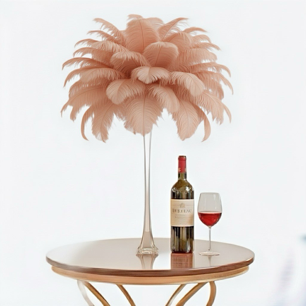 Ostrich Feather Tail Plumes 11-14" (Champagne) - www.BuyOstrichFeathers.com