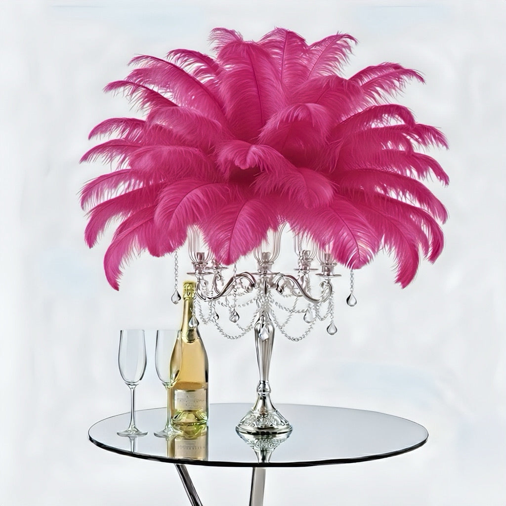 Ostrich Flexible Feathers 13-16" (Fuschia)