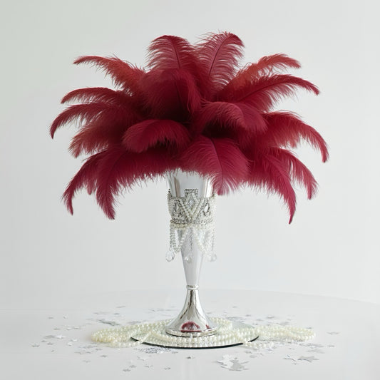Ostrich Flexible Feathers 9-12" (Burgundy)