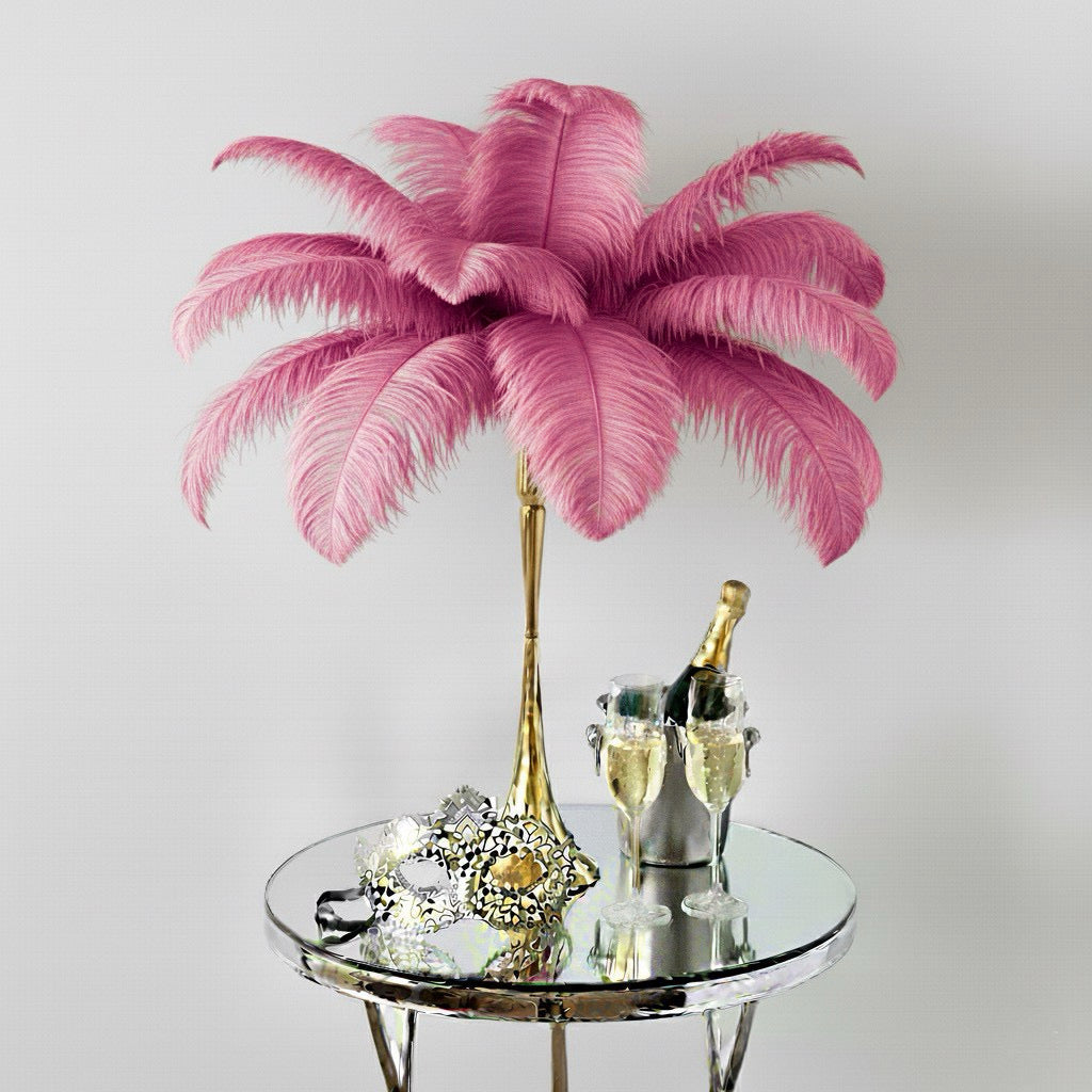 Ostrich Feather Spad Plumes 13-16" (Rose Pink)