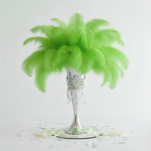 Ostrich Flexible Feathers 9-12" (Lime Green)
