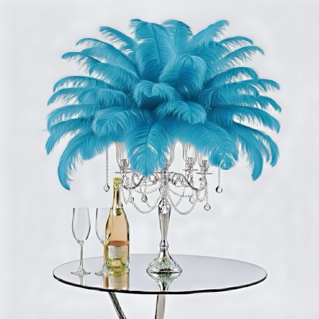 Ostrich Feather Tail Plumes 15-18" (Turquoise)