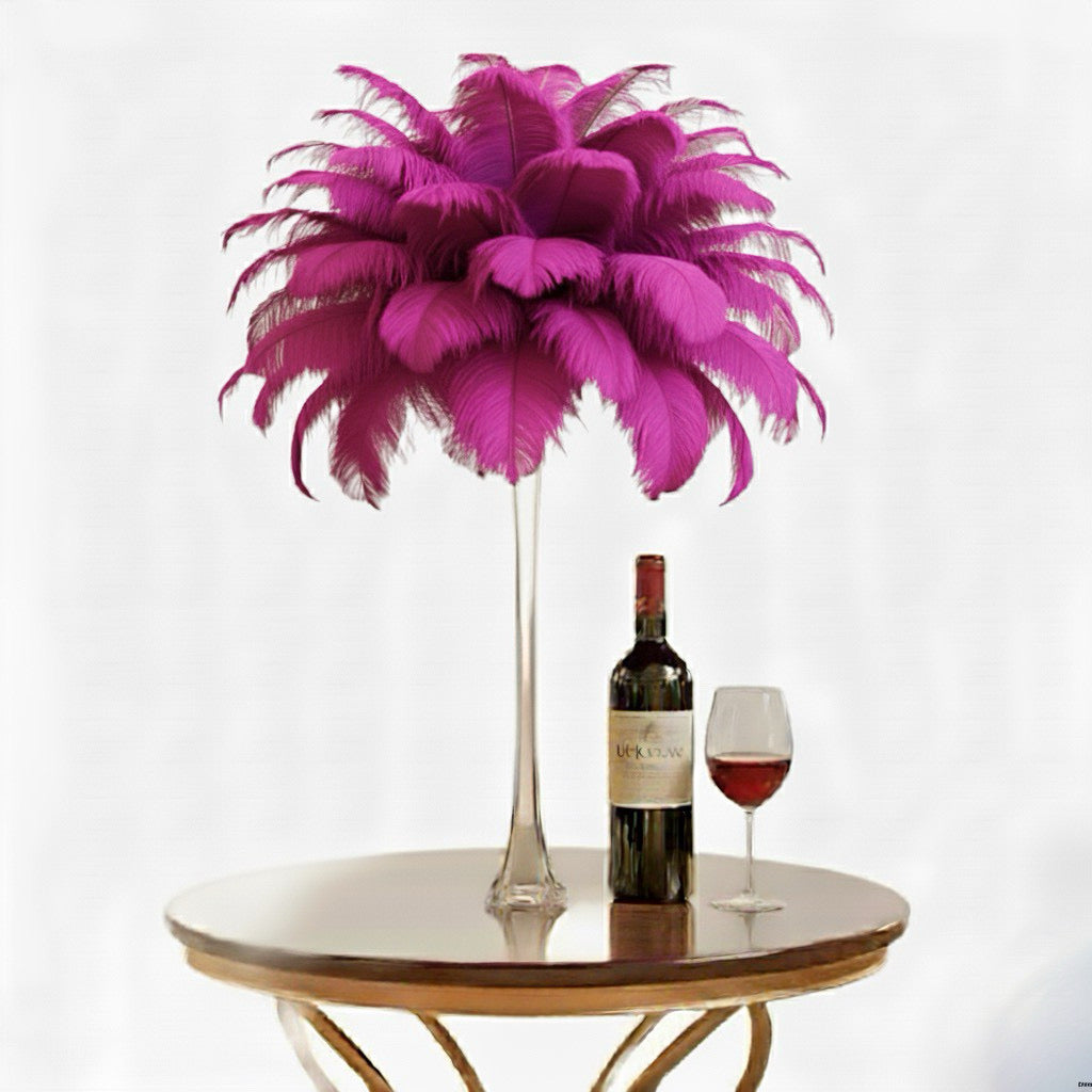 Ostrich Feather Tail Plumes 11-14" (Fuchsia) - www.BuyOstrichFeathers.com