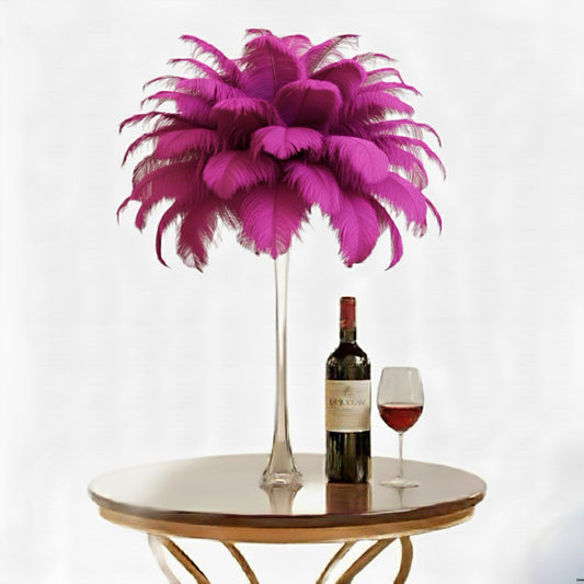 Ostrich Feather Tail Plumes 11-14" (Fuchsia) - www.BuyOstrichFeathers.com