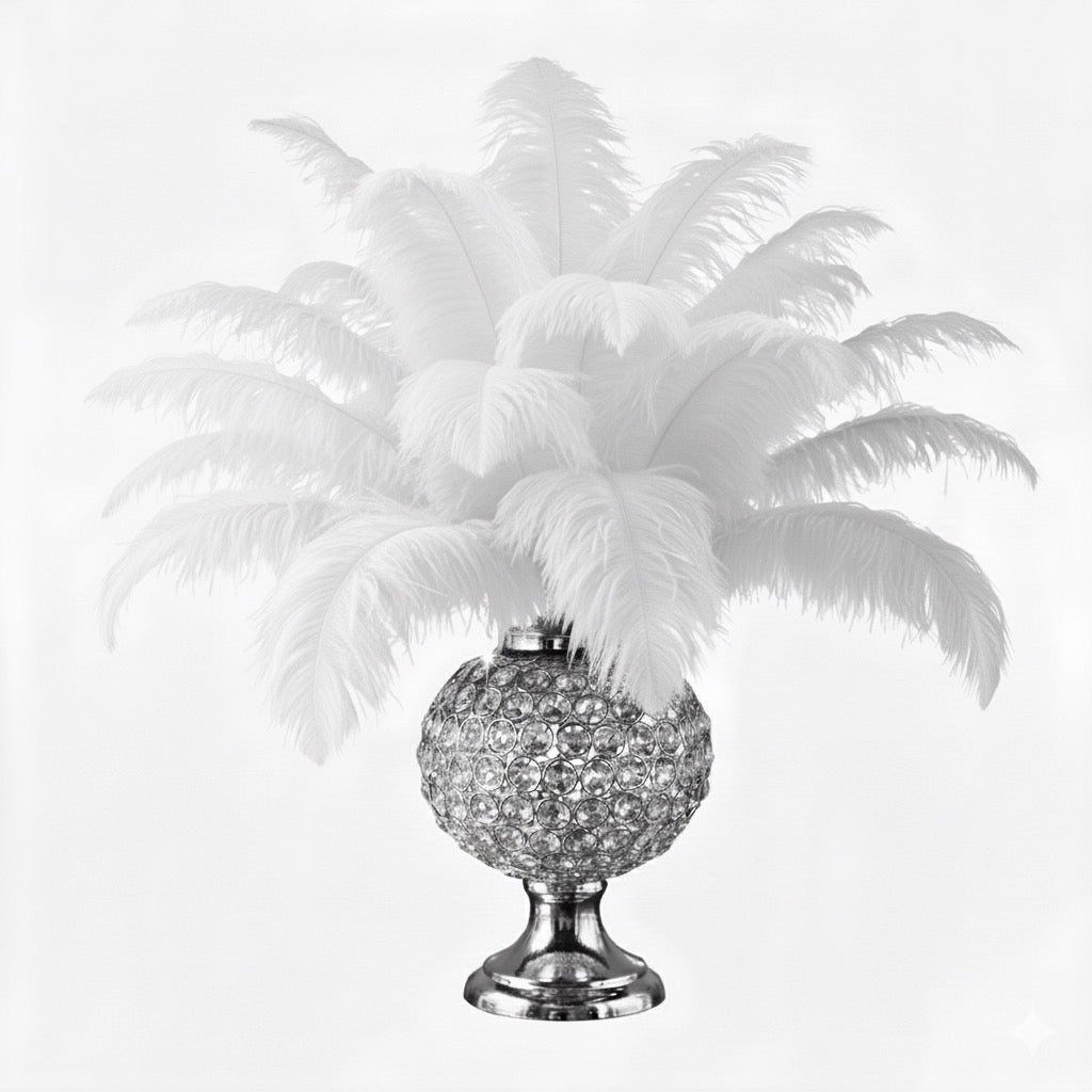 Ostrich Flexible Feathers 11-14" (Silver/Grey)