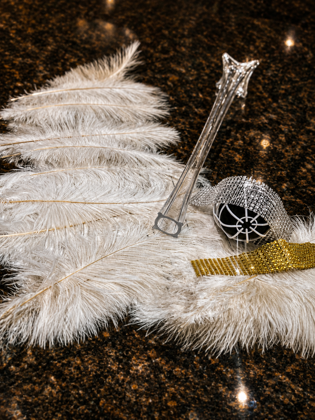 The Perfect 10™ Complete Ostrich Feather Centerpiece Kit – 300 Genuine Ostrich Feathers, 10 Eiffel Tower Vases & Foam Inserts | Free Shipping