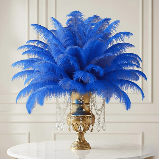Ostrich Feather Tail Plumes 13-16" (Royal Blue)
