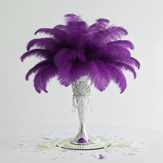 Ostrich Flexible Feathers 9-12" (Purple)