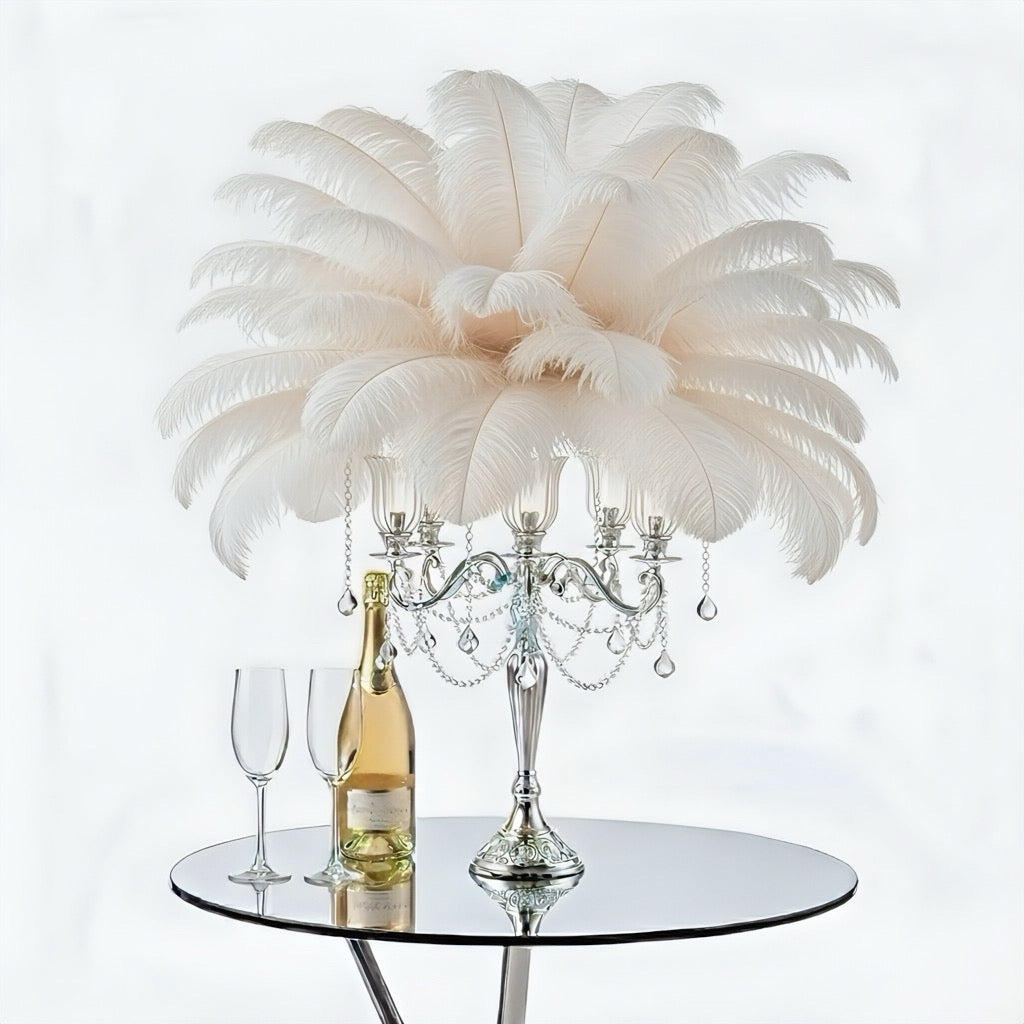 Ostrich Flexible Feathers 13-16" (White)