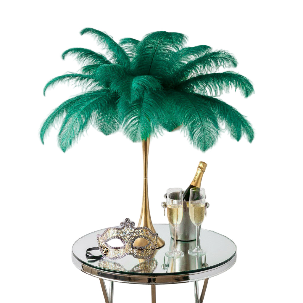 Ostrich Feather Spad Plumes 13-16" (Emerald Green)