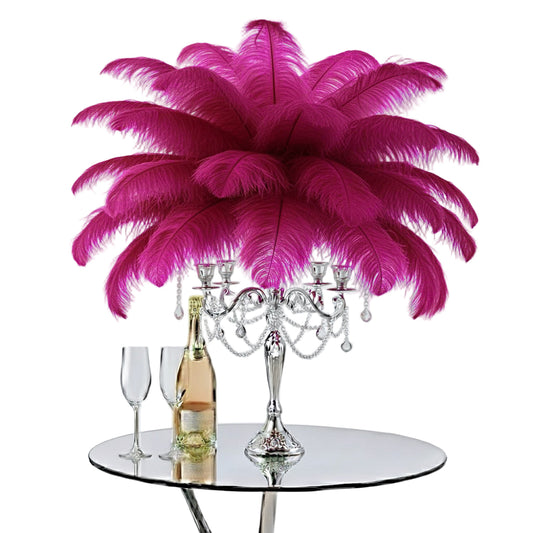 Ostrich Feather Spad Plumes 15-18" (Fuchsia) - www.BuyOstrichFeathers.com