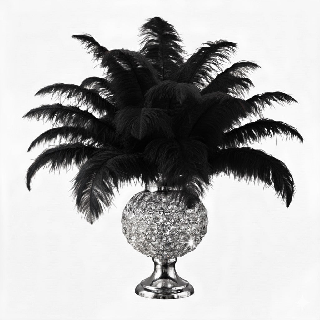 Ostrich Flexible Feathers 11-14" (Black)