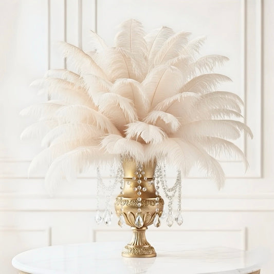 Ostrich Feather Tail Plumes 13-16" (White)