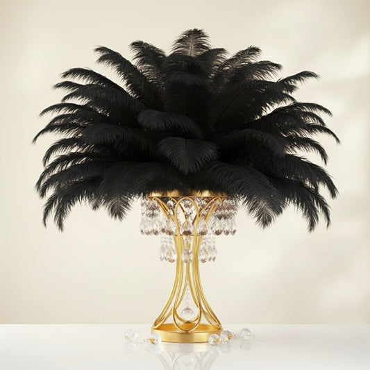 Ostrich Feather Tail Plumes 13-16" (Black)
