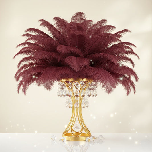 Ostrich Feather Tail Plumes 13-16" (Burgundy)