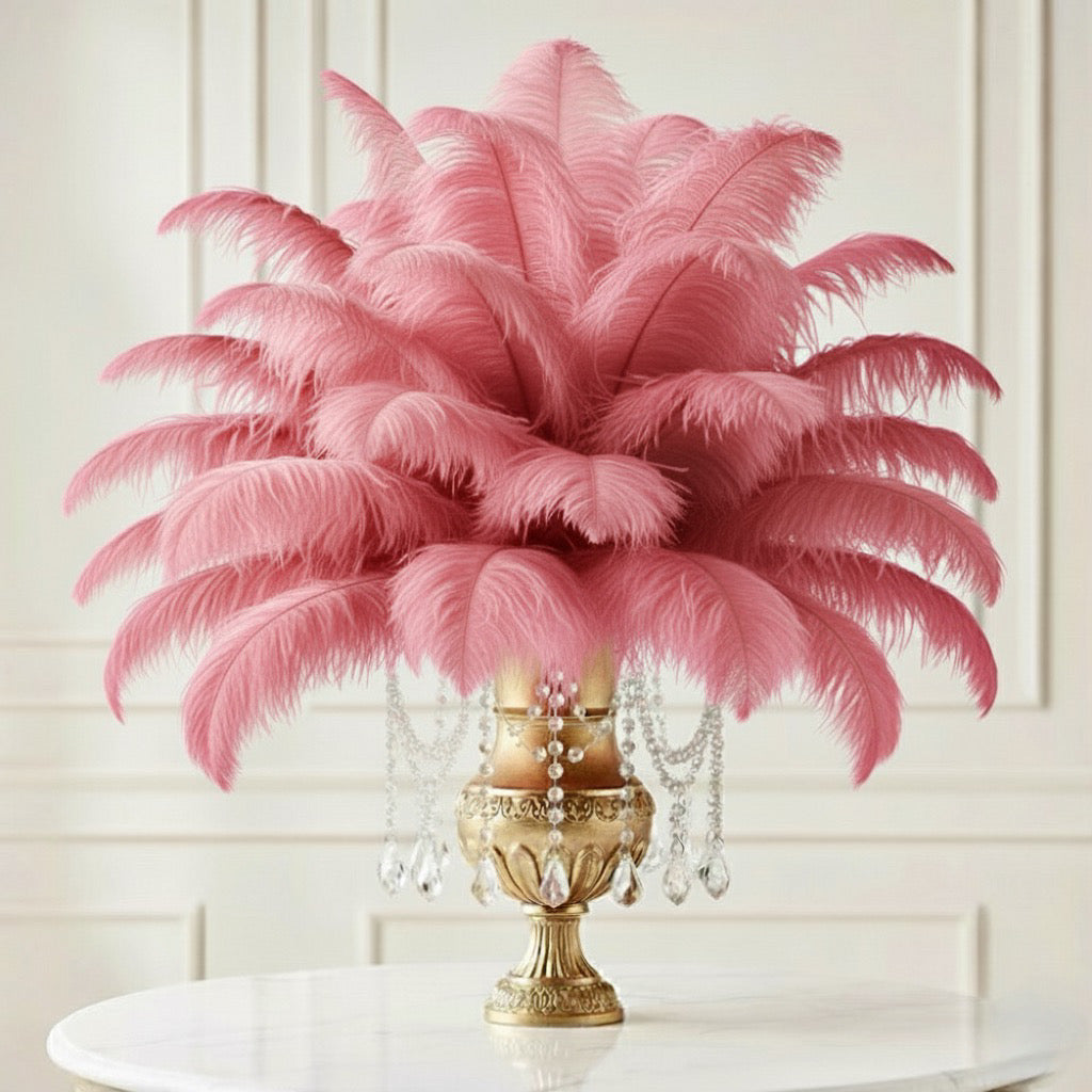 Ostrich Feather Rental 16-20" (Dusty Rose) - 250pcs