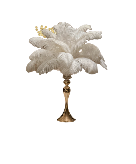 Centerpiece Rentals - Five Complete Ostrich Feather Centerpieces
