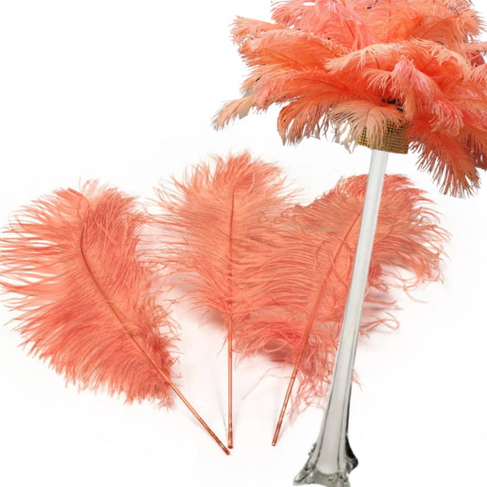 Complete Feather Centerpiece With 20" Vase (Apricot)