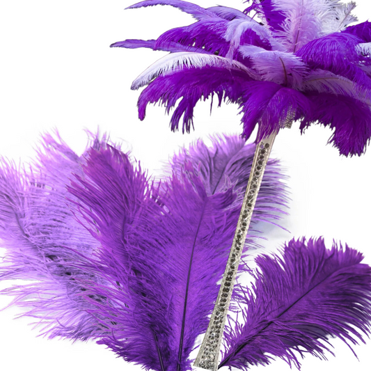 Complete Feather Centerpiece With 24" Vase (Purple & Lavender)