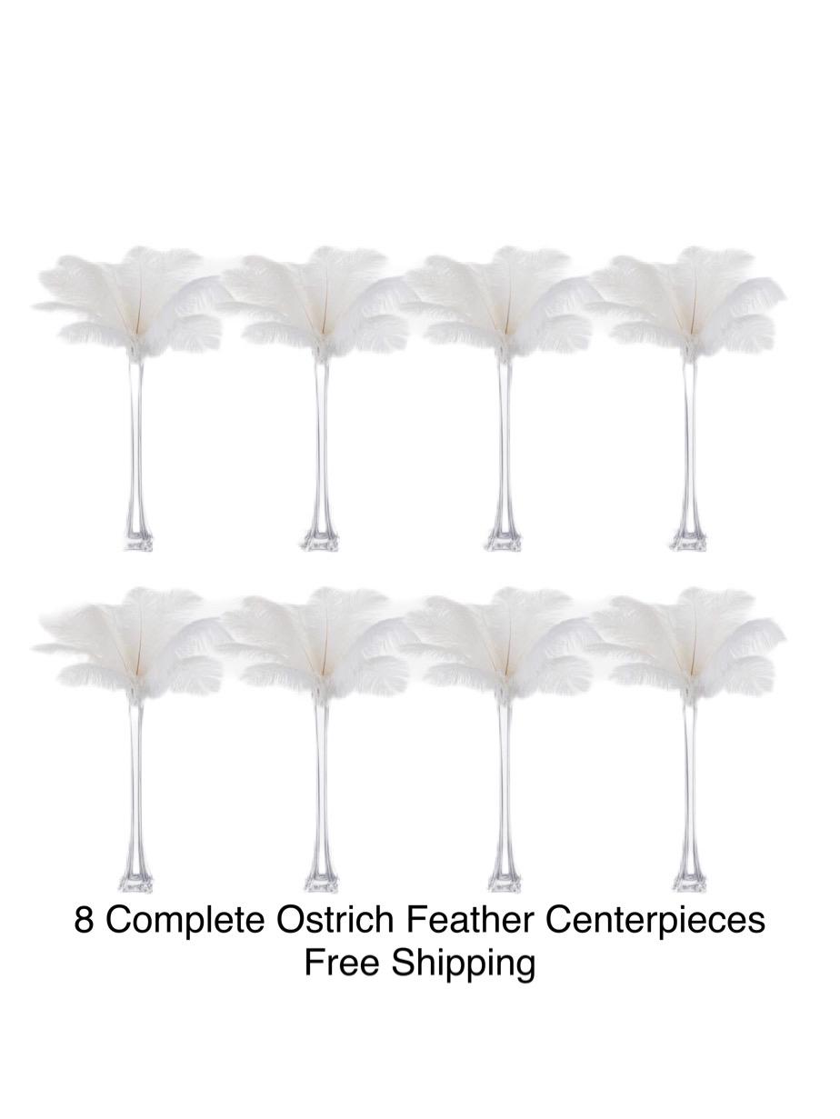 Budget-Friendly 8-Pack Centerpiece Combo - www.BuyOstrichFeathers.com