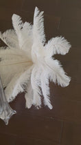 Load and play video in Gallery viewer, The Perfect 10 Complete Ostrich Feather Centerpiece Kit – 300 Genuine Ostrich Feathers, 20” Clear Glass Eiffel Tower Vases & Foam Inserts | Free Shipping
