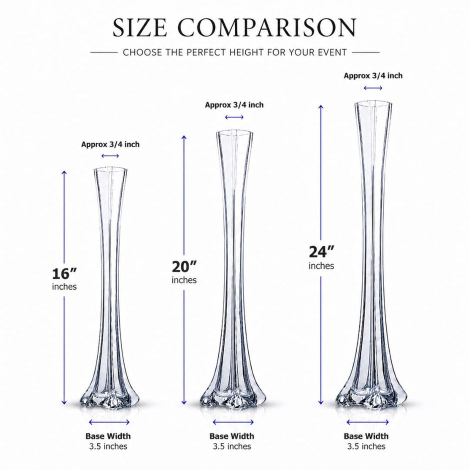 Eiffel Tower Vase, Pack of 6 - www.BuyOstrichFeathers.com